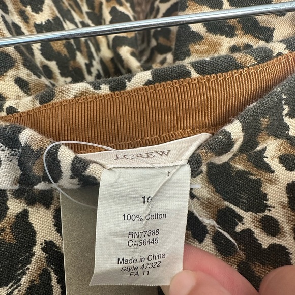 J. Crew Leopard Print Knee Length Pencil Skirt - Picture 8 of 8